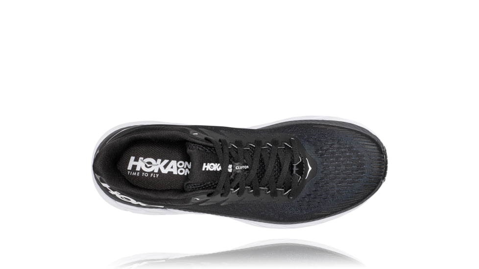 Hoka Clifton 7 Road Running Shoes - Mens, Black/White, 9.5 US, Medium, 1110508-BWHT-09.5