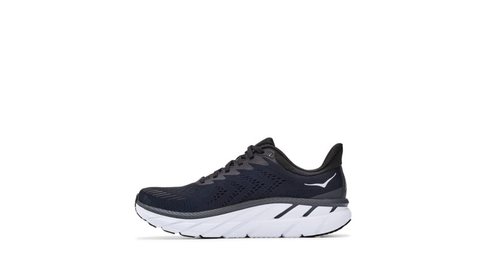 Hoka Clifton 7 Road Running Shoes - Mens, Black/White, 9.5 US, Medium, 1110508-BWHT-09.5