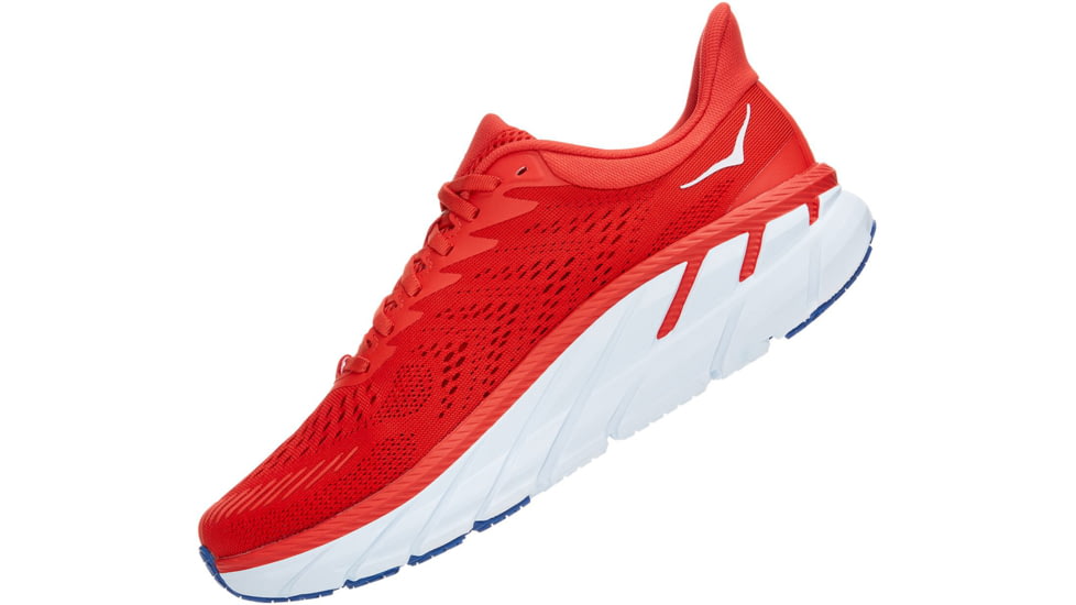 Hoka Clifton 7 Road Running Shoes - Mens, Fiesta/White, 11, Regular, 1110508-FWT-11