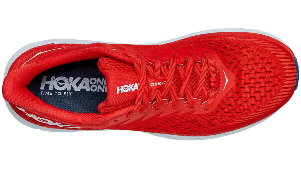 Hoka Clifton 7 Road Running Shoes - Mens, Fiesta/White, 11, Regular, 1110508-FWT-11