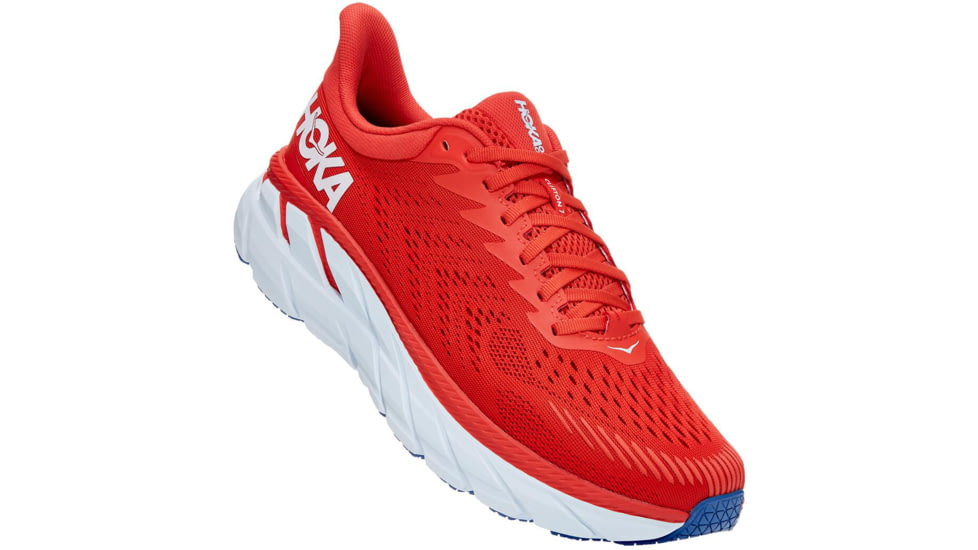 Hoka Clifton 7 Road Running Shoes - Men's, Fiesta/White, 11, 1110508-FWT-11