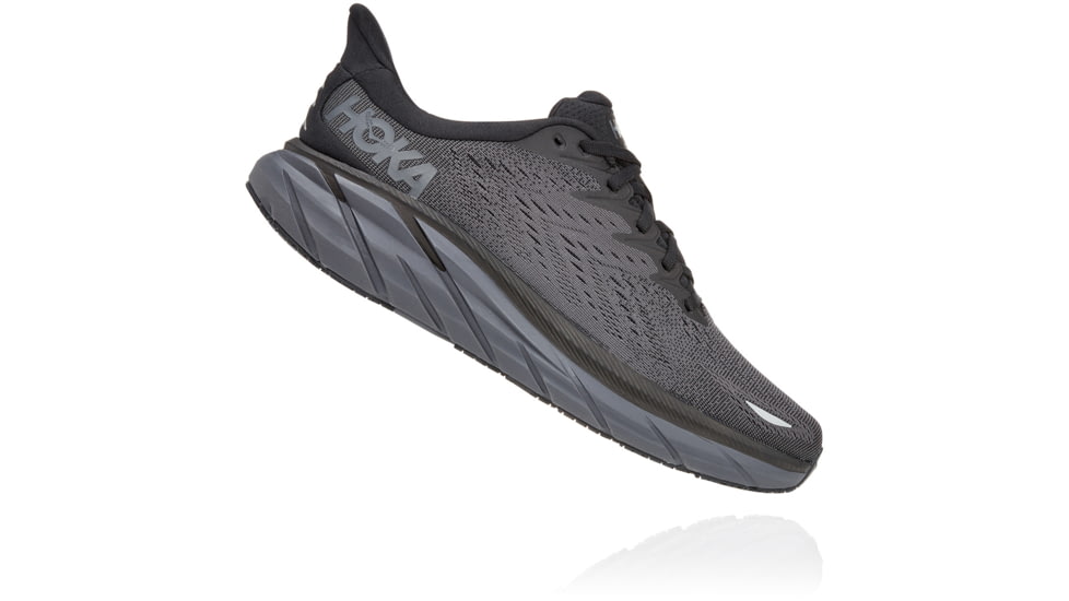 Hoka Clifton 8 Road Running Shoes - Mens, Black / Black, 10D, 1119393-BBLC-10D