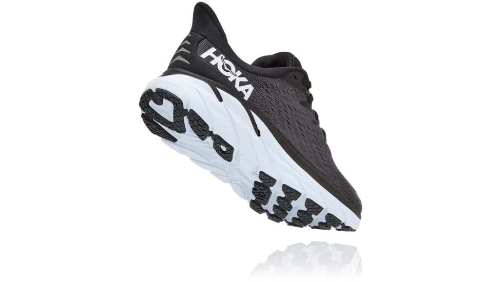 Hoka Clifton 8 Road Running Shoes - Mens, Black / White, 10D, 1119393-BWHT-10D