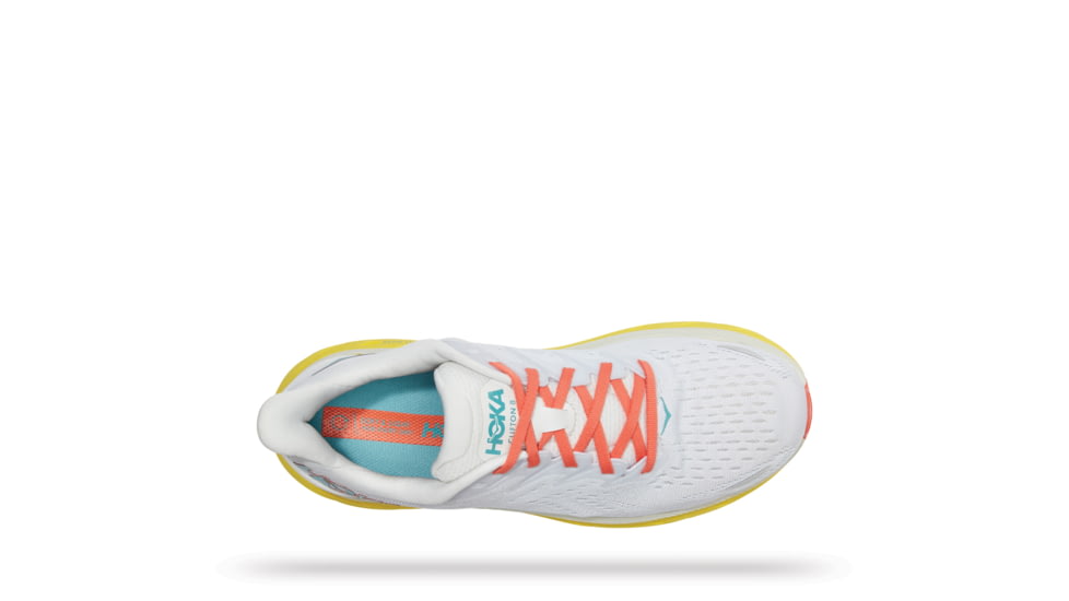 Hoka Clifton 8 Road Running Shoes - Mens, Blanc De Blanc / Illuminating, 12.5EE, 1121374-BDBI-12.5EE