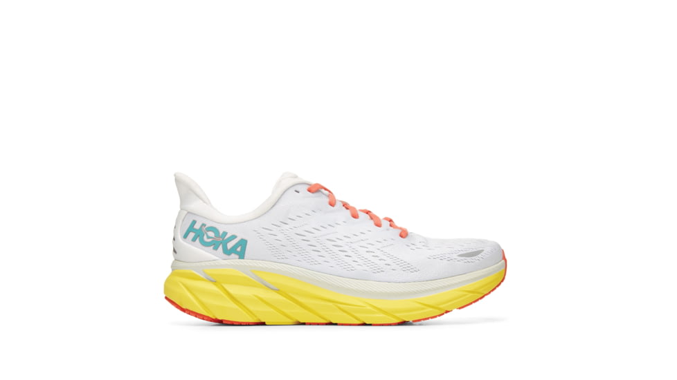 Hoka Clifton 8 Road Running Shoes - Mens, Blanc De Blanc / Illuminating, 13D, 1119393-BDBI-13D