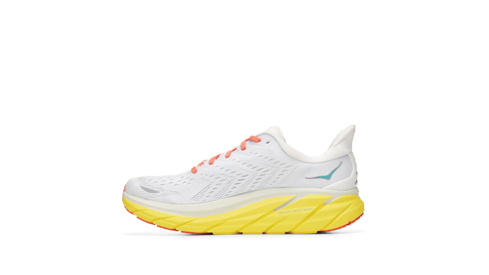 Hoka Clifton 8 Road Running Shoes - Mens, Blanc De Blanc / Illuminating, 13D, 1119393-BDBI-13D