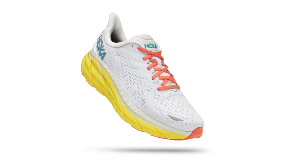 Hoka Clifton 8 Road Running Shoes - Mens, Blanc De Blanc / Illuminating, 13D, 1119393-BDBI-13D