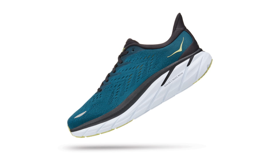 Hoka Clifton 8 Road Running Shoes - Mens, Blue Coral / Butterfly, 10EE, 1121374-BCBT-10EE