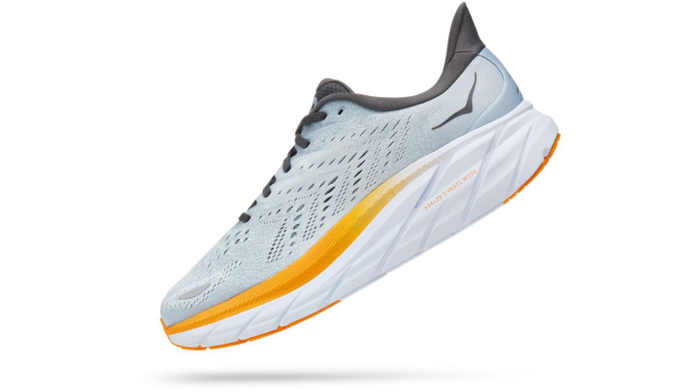 Hoka Clifton 8 Road Running Shoes - Mens, Blue Fog / Plein Air, 10D, 1119393-BFPA-10D
