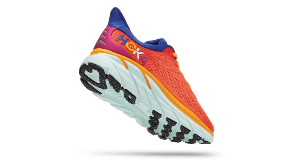 Hoka Clifton 8 Road Running Shoes - Mens, Fiesta / Bluing, 14D, 1119393-FBLN-14D
