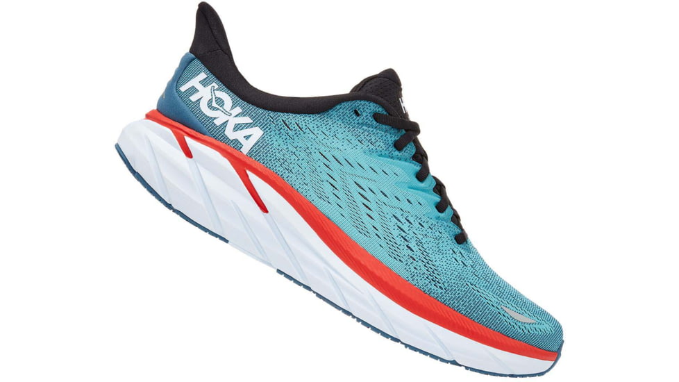 Hoka Clifton 8 Road Running Shoes - Mens, Real Teal/Aquarelle, 10.5, D, 1119393-RTAR-10.5D