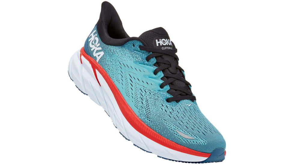Hoka Clifton 8 Road Running Shoes - Men's, Real Teal / Aquarelle, 11.5D, 1119393-RTAR-11.5D