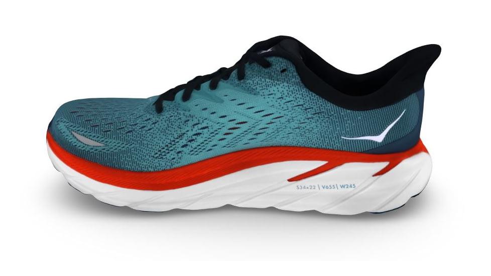 Hoka Clifton 8 Shoes - Mens, Real Teal/Aquarelle, 14D, 1119393-RTAR-14D