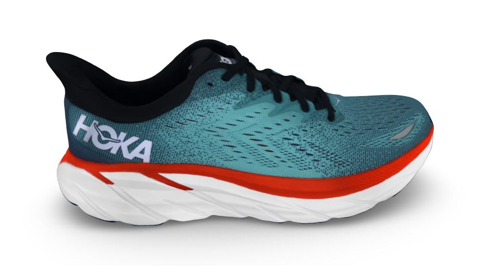 Hoka Clifton 8 Road Running Shoes - Men's, Real Teal/Aquarelle, 14D, 1119393-RTAR-14D