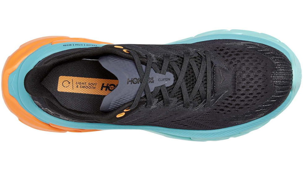 Hoka Clifton Edge Road Running Shoes - Mens, Black/Aquarelle, 11, 1110510-BAQR-11
