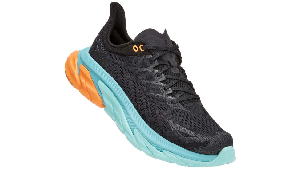 Hoka Clifton Edge Road Running Shoes - Mens, Black/Aquarelle, 11, 1110510-BAQR-11