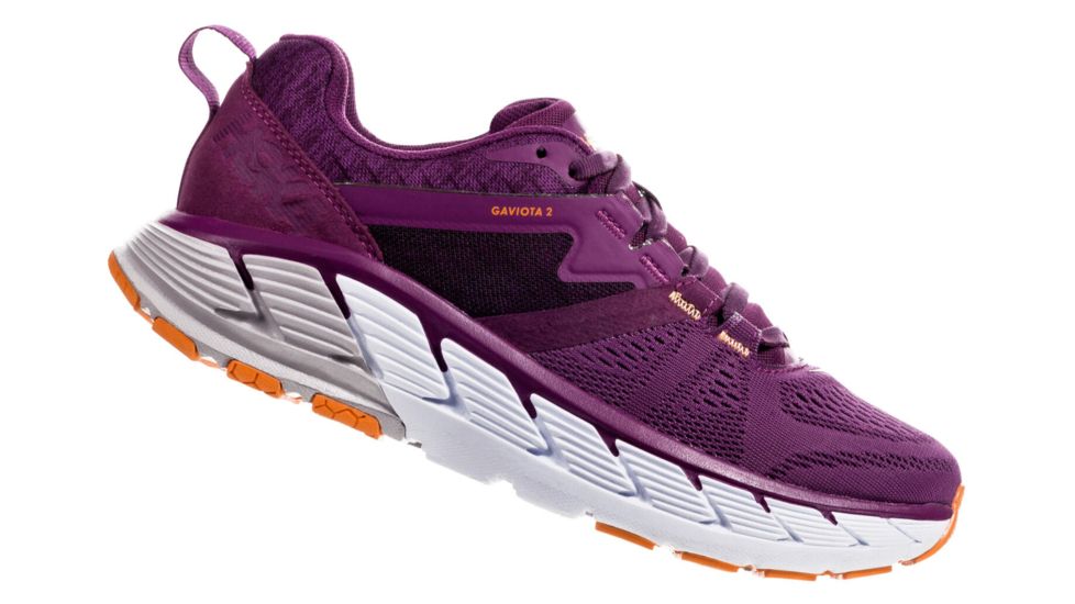 Hoka Gaviota 2 Running Shoes - Womens, Grape Juice / Bright Marigold, Medium, 5, 1099630-GJBM-05