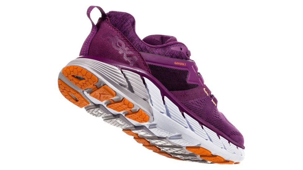 Hoka Gaviota 2 Running Shoes - Womens, Grape Juice / Bright Marigold, Medium, 5, 1099630-GJBM-05