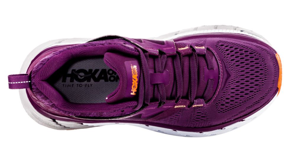 Hoka Gaviota 2 Running Shoes - Womens, Grape Juice / Bright Marigold, Medium, 5, 1099630-GJBM-05