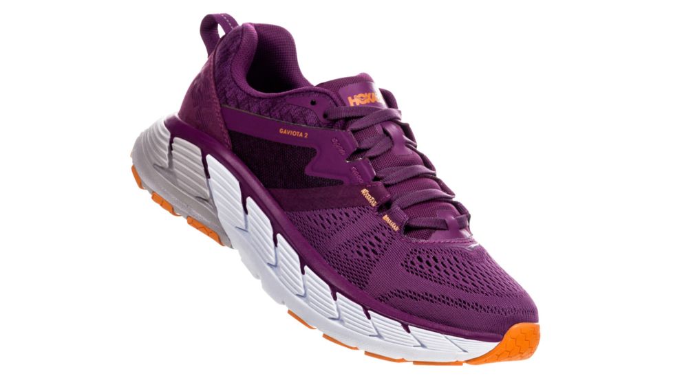 Hoka Gaviota 2 Running Shoes - Womens, Grape Juice / Bright Marigold, Medium, 5, 1099630-GJBM-05