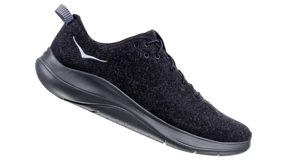 Hoka Hupana Flow Wool Running Shoes - Mens, Black / Dark Shadow, Wide, 8.5, 1106690-BDSD-08.5EE