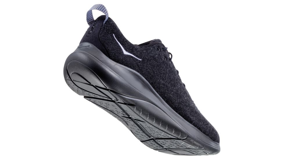 Hoka Hupana Flow Wool Running Shoes - Mens, Black / Dark Shadow, Wide, 8.5, 1106690-BDSD-08.5EE