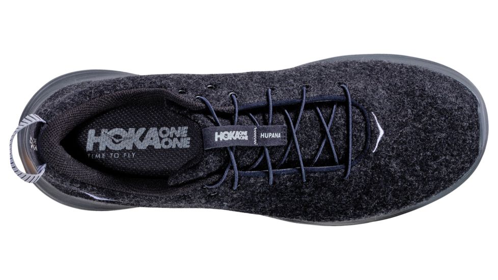 Hoka Hupana Flow Wool Running Shoes - Mens, Black / Dark Shadow, Wide, 8.5, 1106690-BDSD-08.5EE