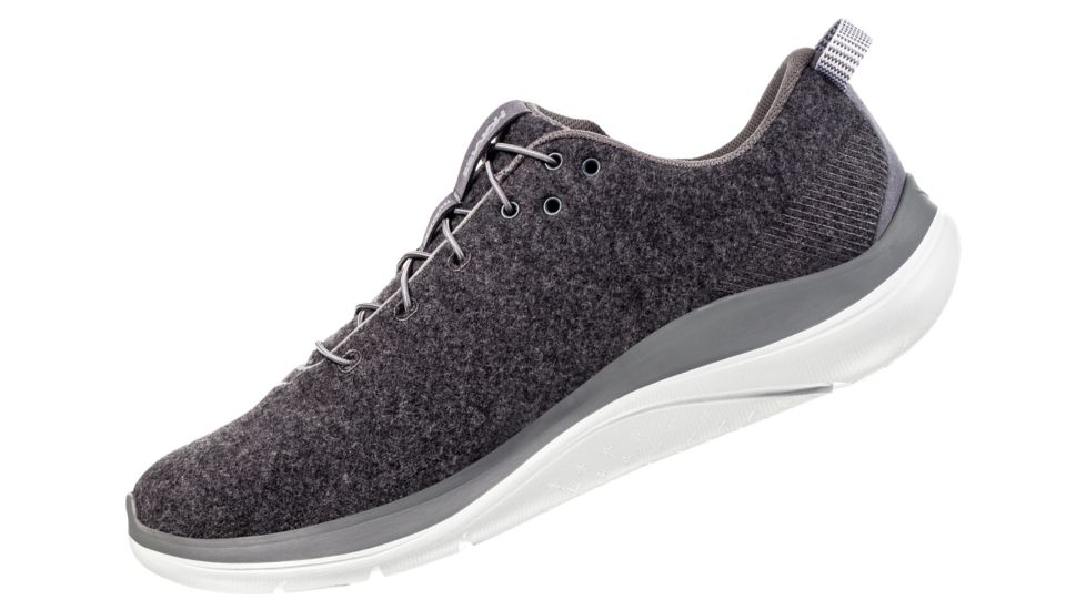 Hoka Hupana Flow Wool Running Shoes - Mens, Dark Shadow / Charcoal Grey, Wide, 9, 1106690-DSCGR-09EE