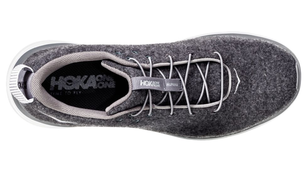 Hoka Hupana Flow Wool Running Shoes - Mens, Dark Shadow / Charcoal Grey, Wide, 9, 1106690-DSCGR-09EE
