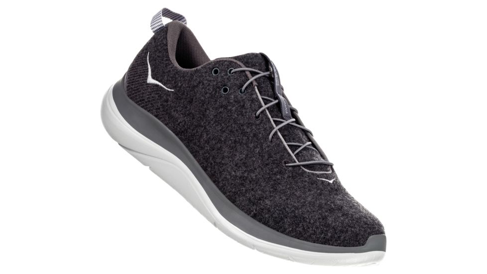 Hoka Hupana Flow Wool Running Shoes - Mens, Dark Shadow / Charcoal Grey, Wide, 9, 1106690-DSCGR-09EE