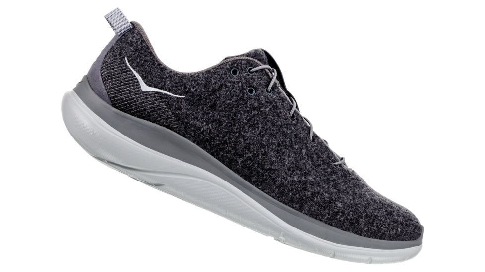 Hoka Hupana Flow Wool Running Shoes - Womens, Dark Shadow / Wild Dove, Wide, 5, 1107649-DSWD-05D