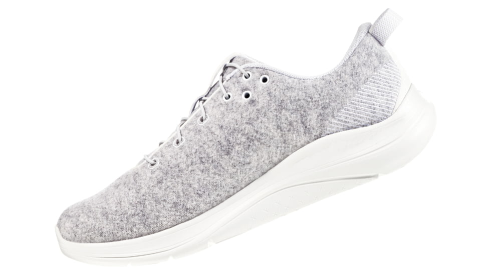 Hoka Hupana Flow Wool Running Shoes - Womens, Lunar Rock / Blanc De Blanc, Medium, 6.5, 1105590-LRBDB-06.5