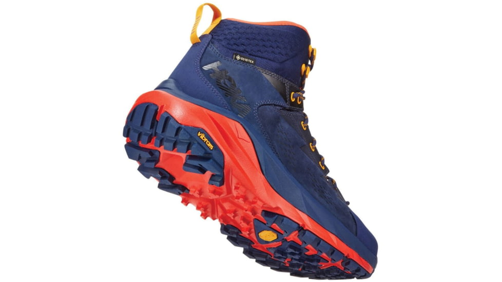 Hoka Kaha GTX Boots Shoes - Mens, Patriot Blue/Mandarin Red, 10.5 US, Medium, 1112030-PBMRD-10.5