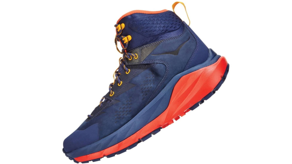 Hoka Kaha GTX Boots Shoes - Mens, Patriot Blue/Mandarin Red, 10.5 US, Medium, 1112030-PBMRD-10.5