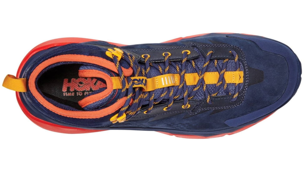 Hoka Kaha GTX Boots Shoes - Mens, Patriot Blue/Mandarin Red, 10.5 US, Medium, 1112030-PBMRD-10.5