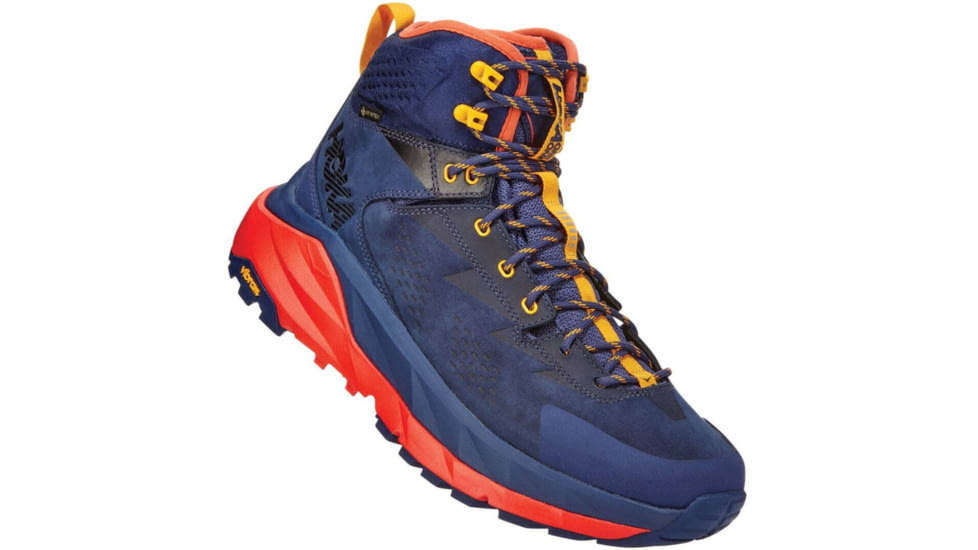 Hoka Kaha GTX Boots Shoes - Mens, Patriot Blue/Mandarin Red, 10.5 US, Medium, 1112030-PBMRD-10.5