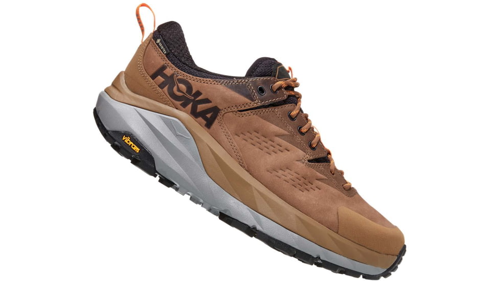 Hoka Kaha Low GTX Hiking Shoes - Mens, Otter/Persimmon Orange, 8, D, 1118586-OPOR-08D