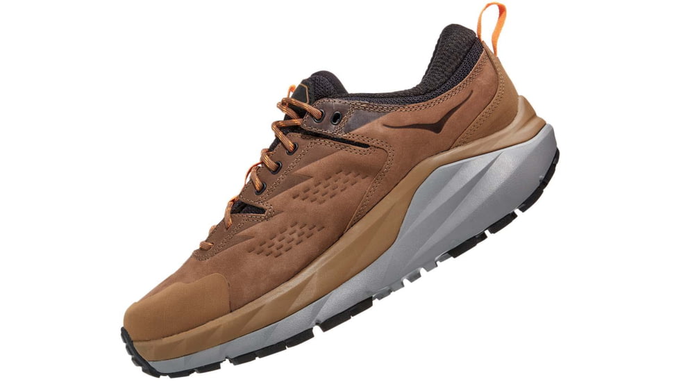 Hoka Kaha Low GTX Hiking Shoes - Mens, Otter/Persimmon Orange, 8, D, 1118586-OPOR-08D