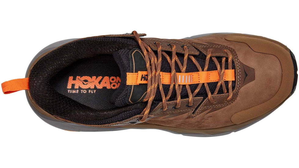Hoka Kaha Low GTX Hiking Shoes - Mens, Otter/Persimmon Orange, 8, D, 1118586-OPOR-08D