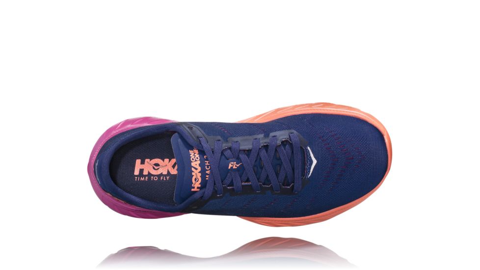 Hoka Mach 2 Road Running Shoes - Womens, Medieval Blue/Very Berry, Medium, 6.5, 1099722-MBVB-6.5