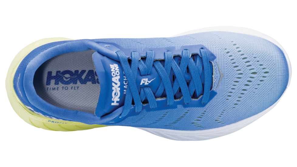 Hoka Mach 2 Running Shoes - Womens, Palace Blue / Lime Sherbet, Medium, 8, 1099722-PBLSB-08