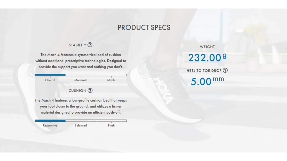 Hoka Mach 4 Road Running Shoes - Men's, Blue Flower / Citrus, 07, B, 1113529-BFCT-07B