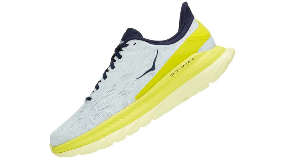 Hoka Mach 4 Road Running Shoes - Mens, Blue Flower / Citrus, 12, D, 1113528-BFCT-12D