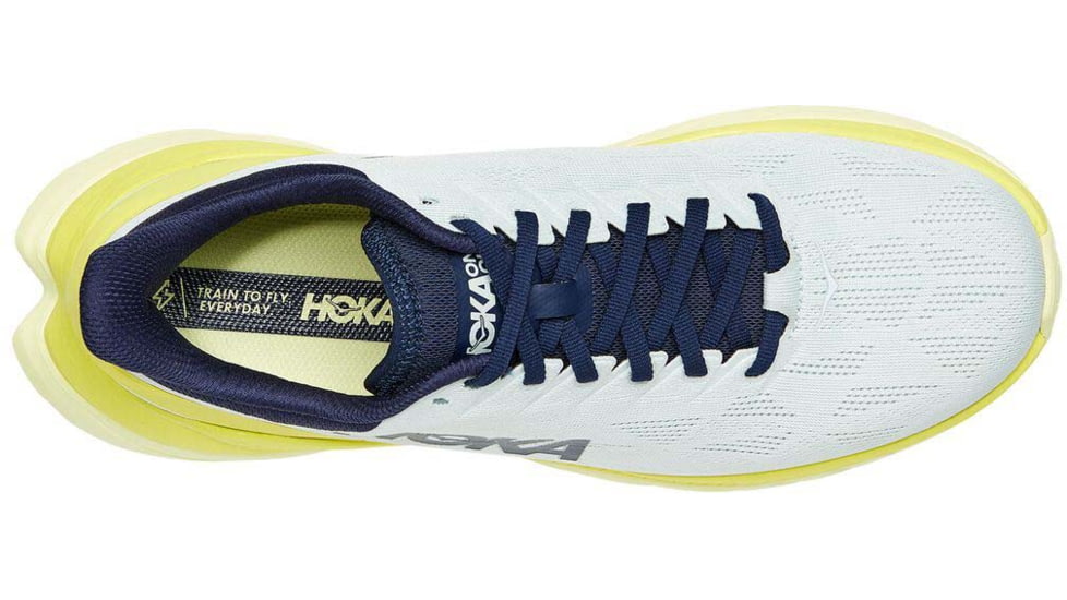 Hoka Mach 4 Road Running Shoes - Mens, Blue Flower / Citrus, 12, D, 1113528-BFCT-12D