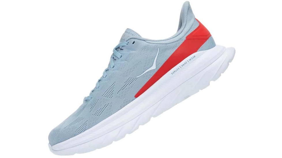 Hoka Mach 4 Road Running Shoes - Mens, Blue Fog / Fiesta, 09.5, D, 1113528-BFFS-09.5D
