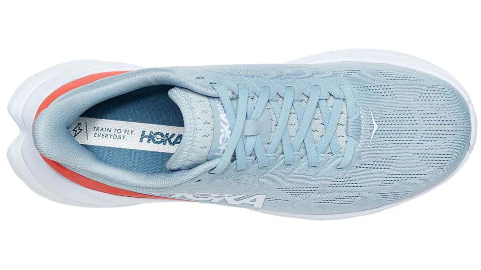 Hoka Mach 4 Road Running Shoes - Mens, Blue Fog / Fiesta, 09.5, D, 1113528-BFFS-09.5D