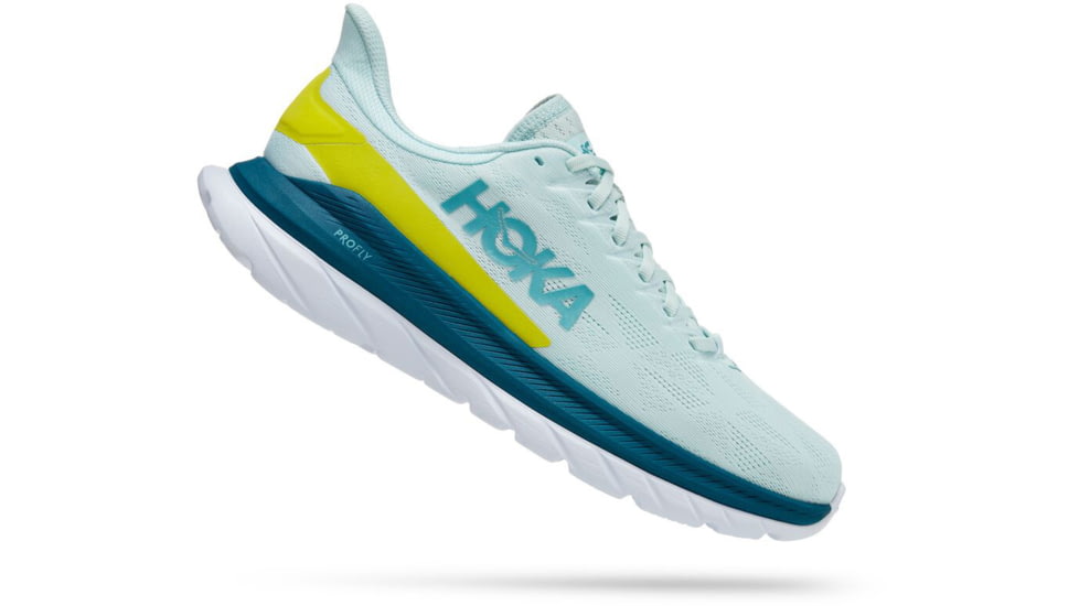 Hoka Mach 4 Road Running Shoes - Mens, Blue Glass / Evening Primrose, 12.5D, 1113528-BGEPR-12.5D