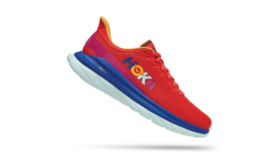 Hoka Mach 4 Road Running Shoes - Mens, Fiesta / Bluing, 8.5D, 1113528-FBLN-08.5D