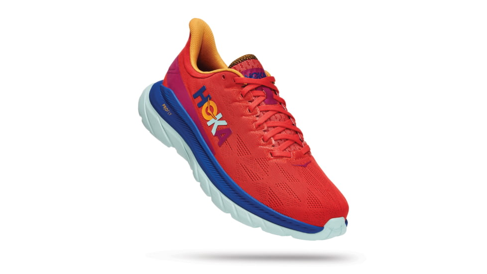 Hoka Mach 4 Road Running Shoes - Mens, Fiesta / Bluing, 8.5D, 1113528-FBLN-08.5D