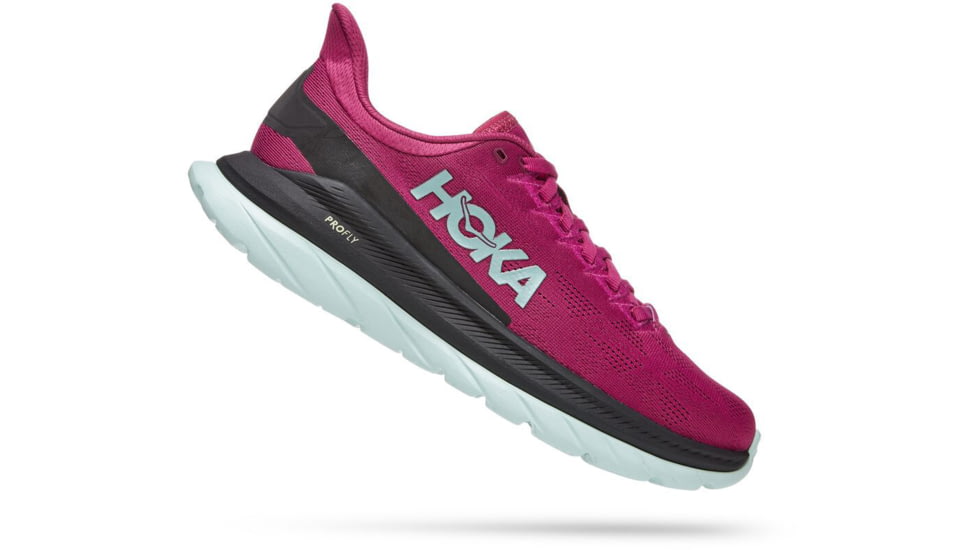 Hoka Mach 4 Road Running Shoes - Womens, Festival Fuchsia / Black, 7B, 1113529-FFBL-07B